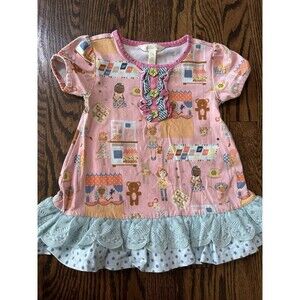 Matilda Jane Puppet Show Top Girls Make Believe Shirt 95%‎ Cotton Pink Size 4